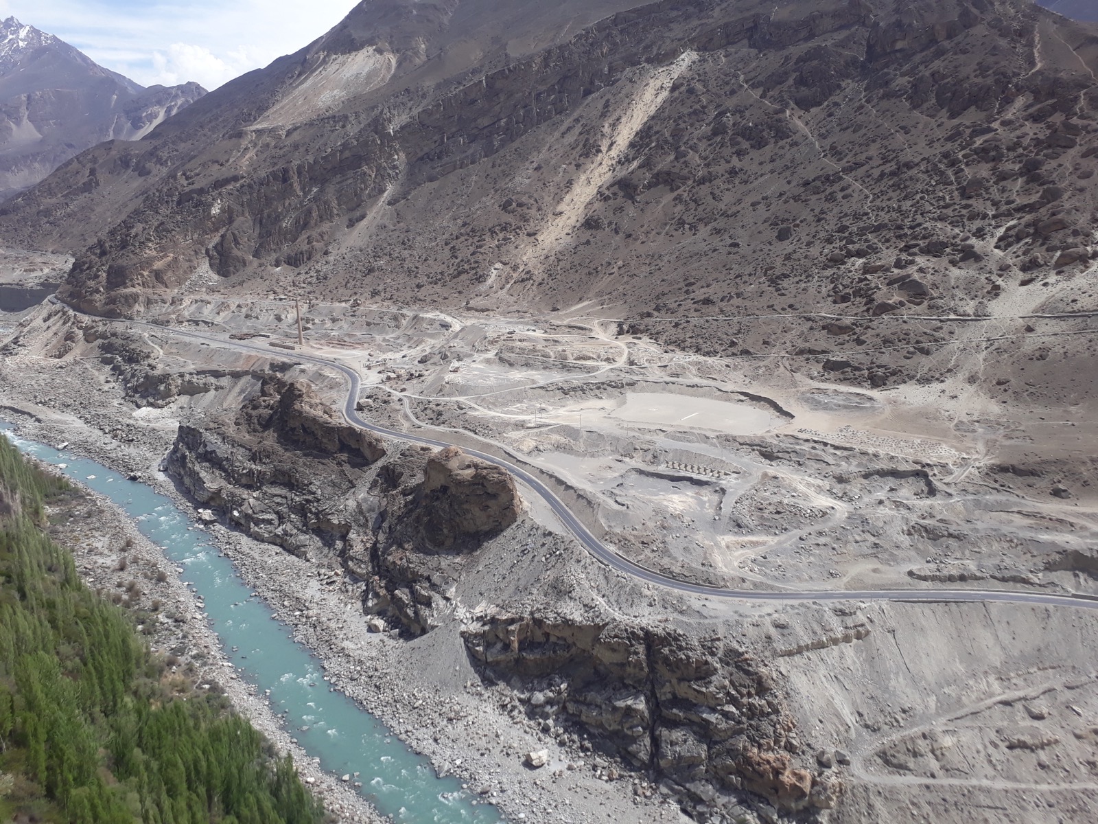 The Karakoram Highway seen from Altit Fort