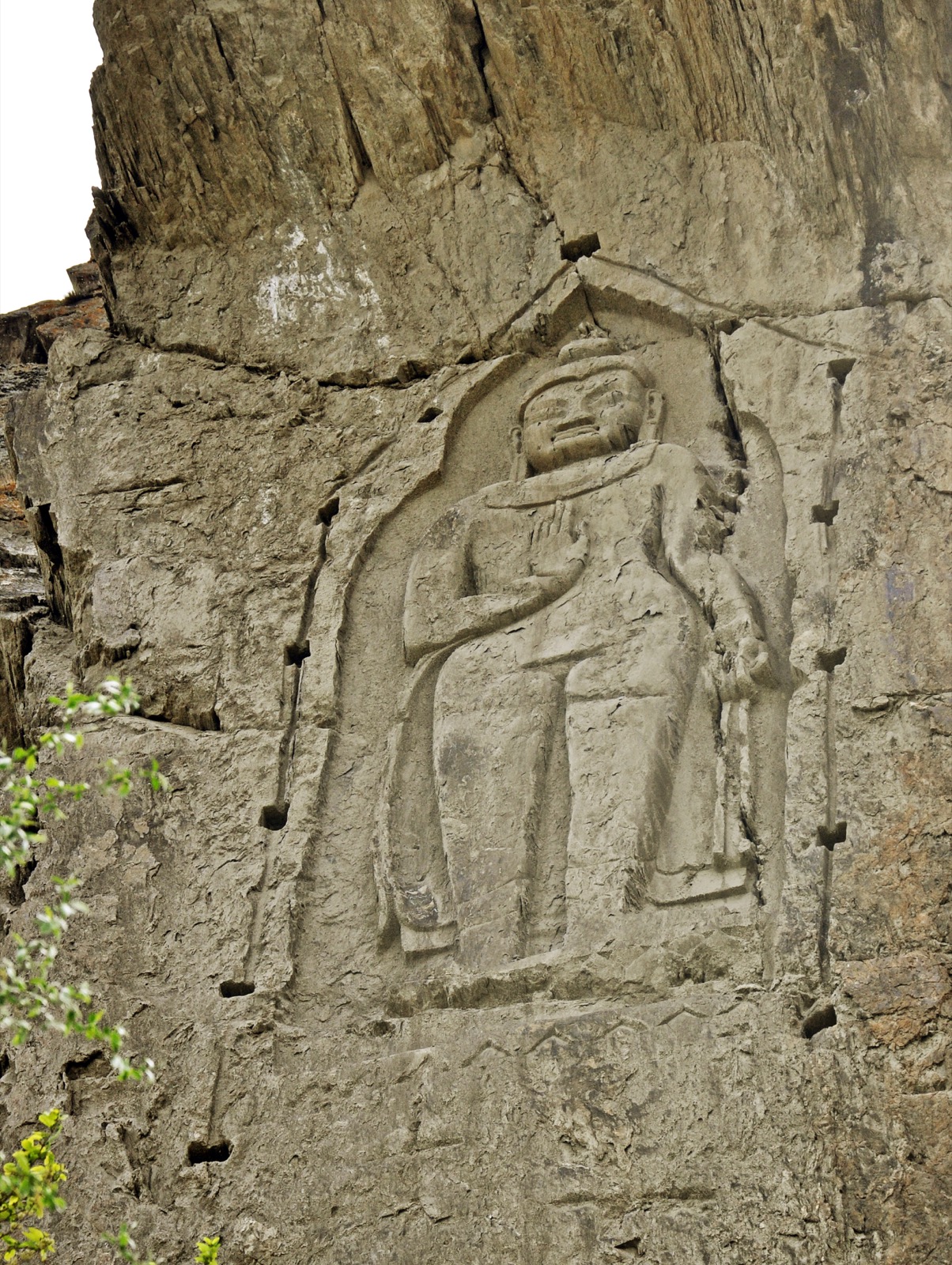 Kargah Buddha carved into a cliff near Gilgit