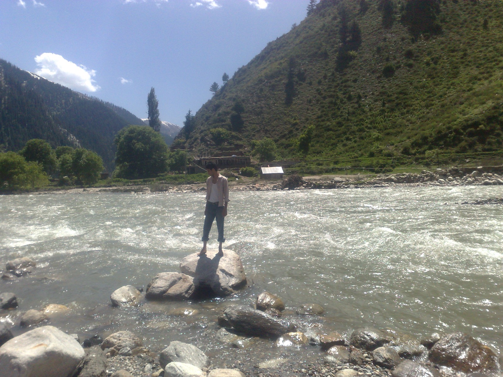 The Kunhar River flowing through the Kaghan Valley near Naran