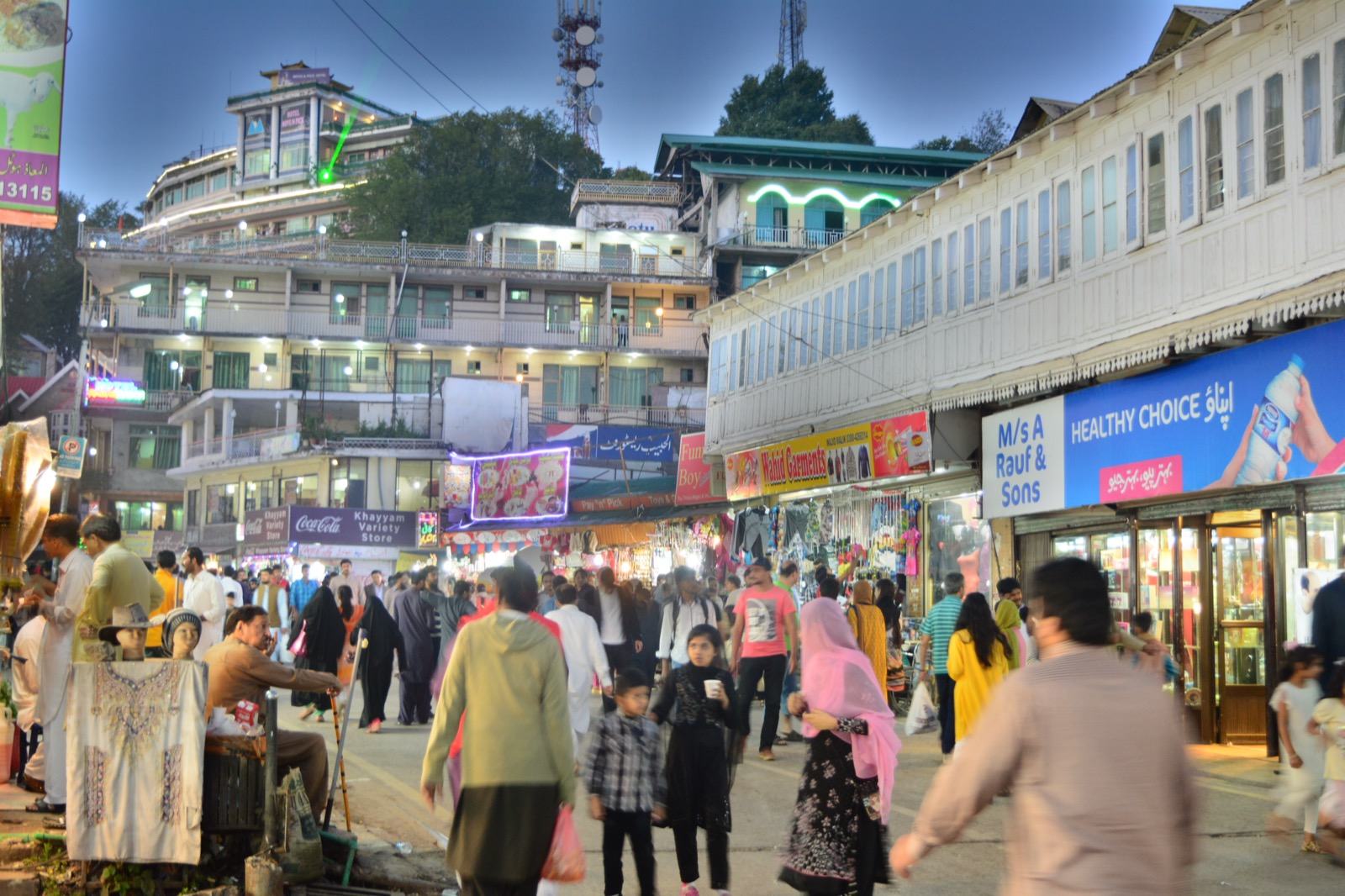 The Mall Road in Murree