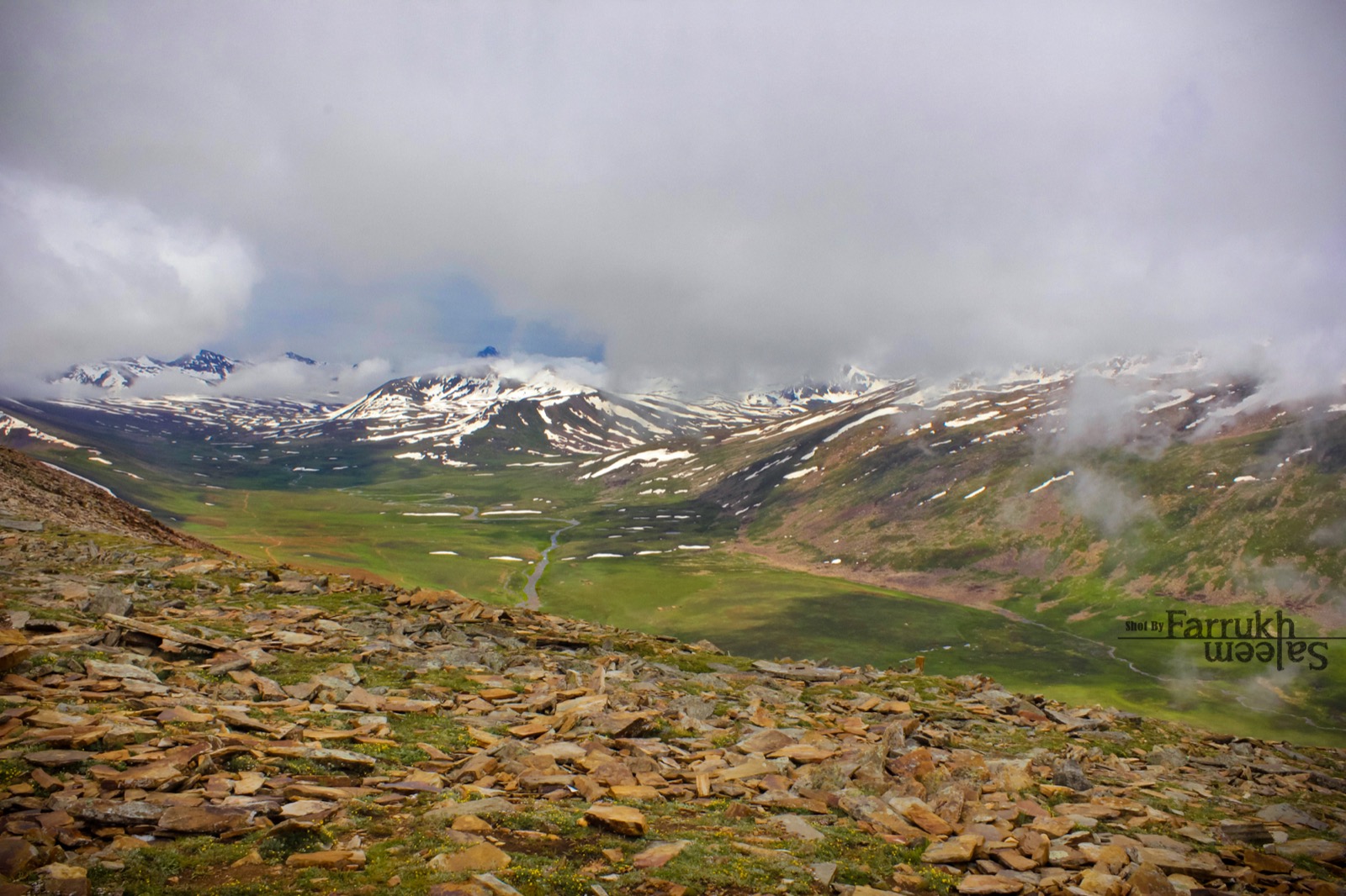 The road over Babusar Pass above Naran in the Kaghan Valley