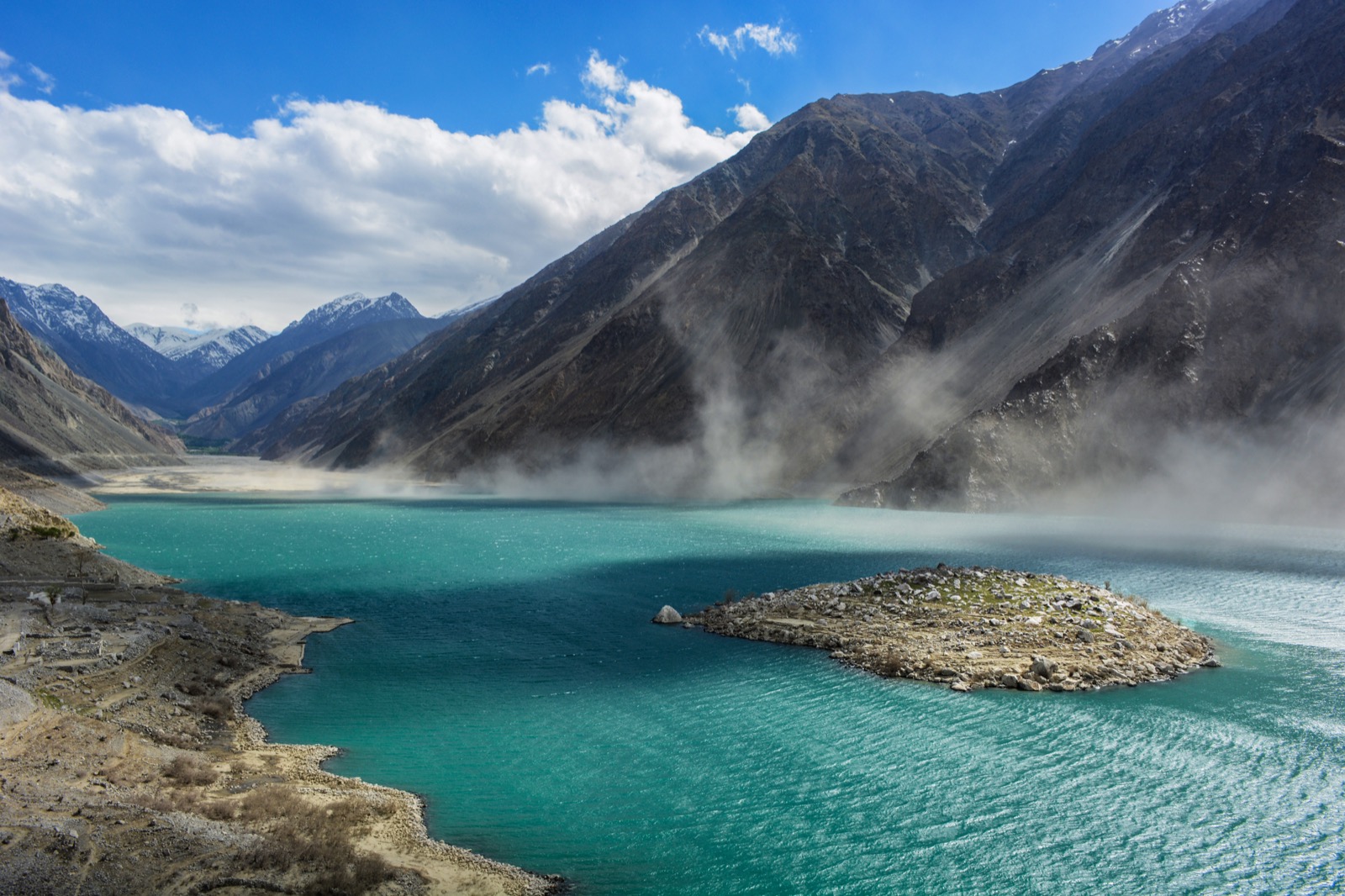 Clouds over Satpara Lake