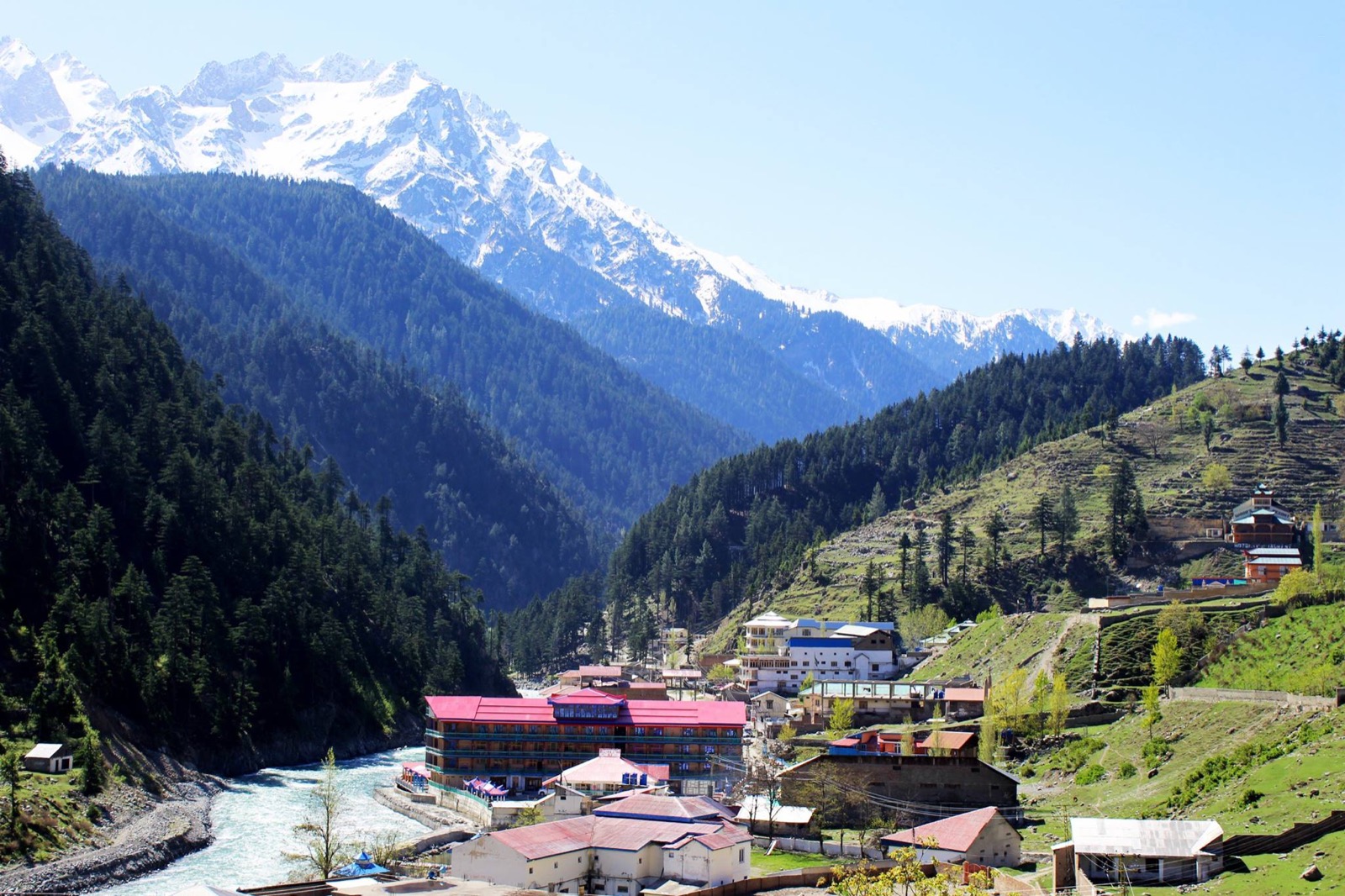 The Swat River running through Kalam