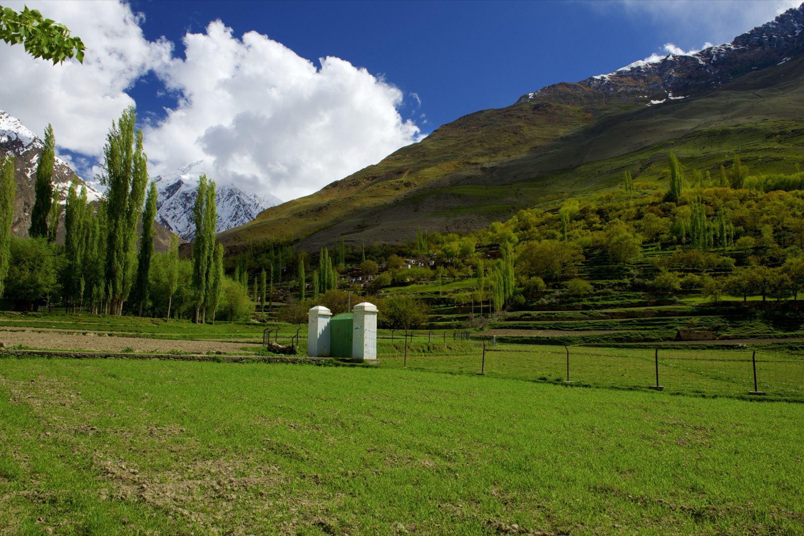 Hopar Valley and glacier in Nagar, across from Hunza